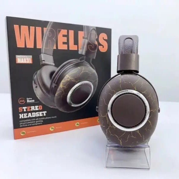 MKA21 Wireless Bluetooth Headphones - Over Ear Stereo Headset with Deep Bass & Marble Design